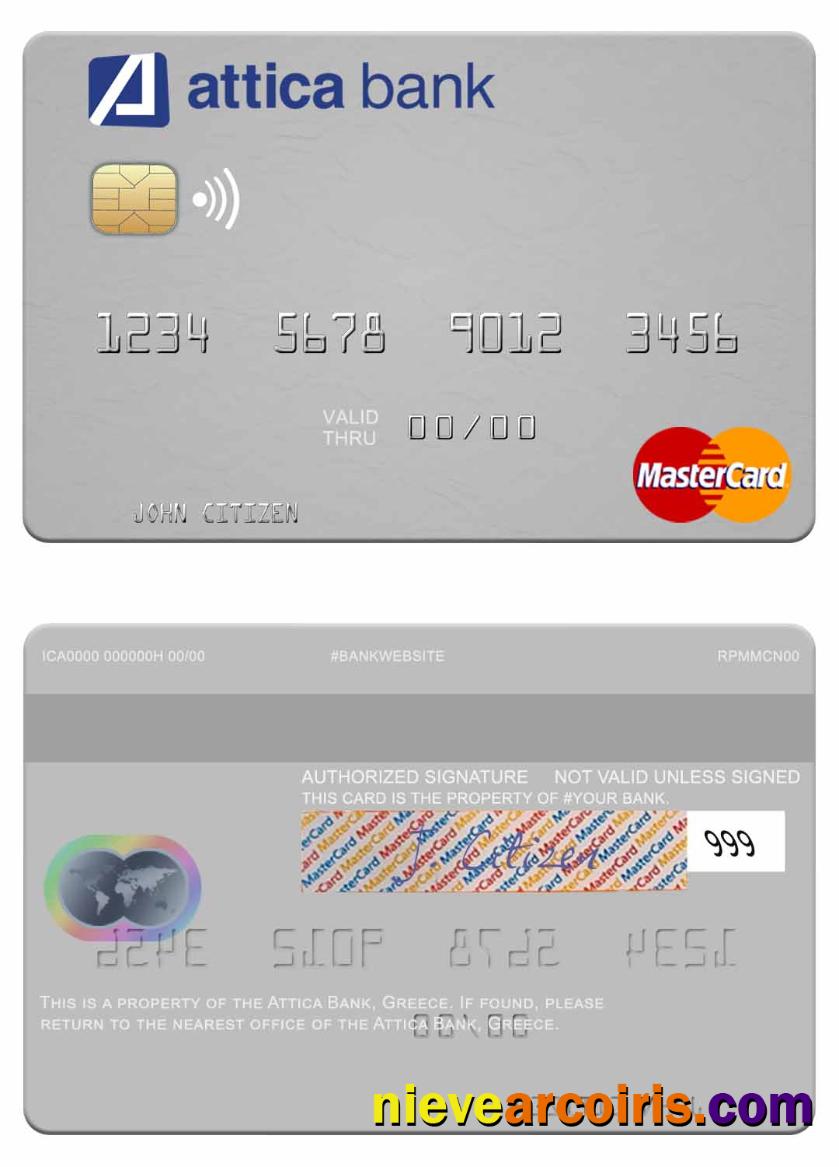 Greece Attica Bank mastercard